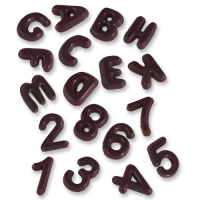 Lettres et chiffres, chocolat noir 1 X410 pcs